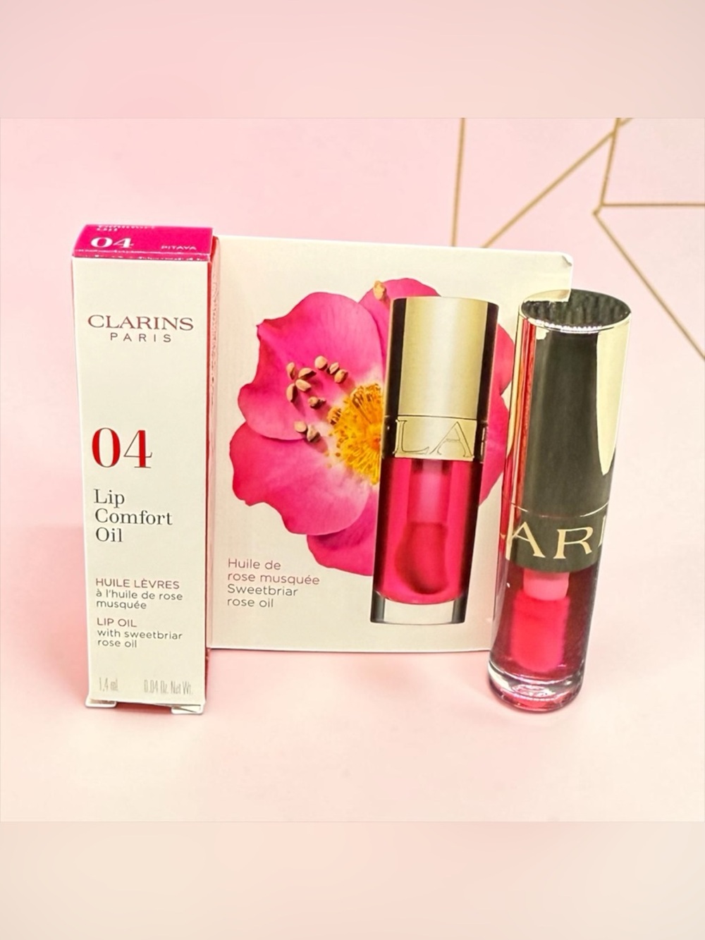 💕CLARINS💕 Lip Comfort Oil 04 Pink/NIB